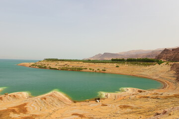 Welcome to the Dead Sea and its historic sites, a salt lake shared between Israel, the West Bank...