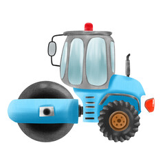 Fototapeta premium Road roller car for seven days