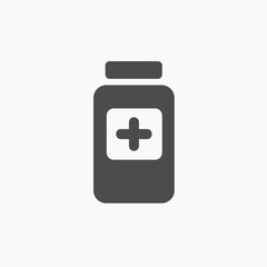Medical pills icon vector. medication, medicine, pill, drug, capsule, pharmacy, health, treatment, prescription symbol