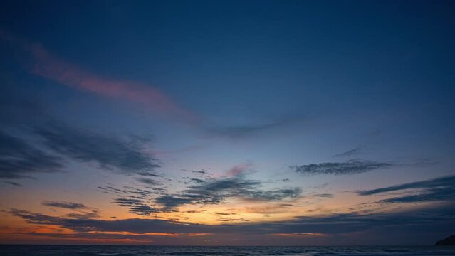 .Majestic sunset or sunrise landscape Amazing light of nature cloudscape sky. .The rays of the sun shine through the clouds at beautiful gradient sunset..timelapse day to night background.