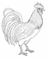 rooster coloring book