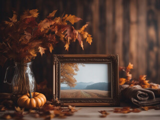  autumn frame mockup