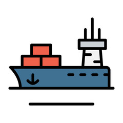Cargo ship icon