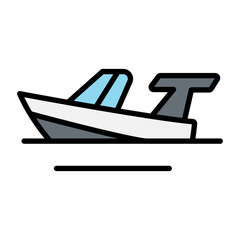 Speed boat icon