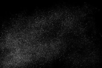 Dust Particules  effect isolated on black background