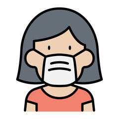 Obraz premium Wearing mask icon