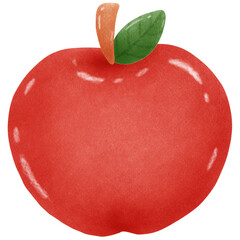 red apple illustration 