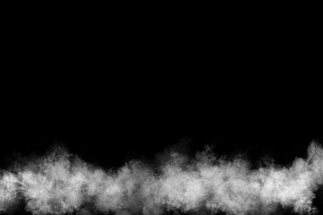 Mist Smoke effect isolated on black background