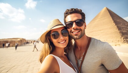 Couple Taking Selfie in Giza, Cairo