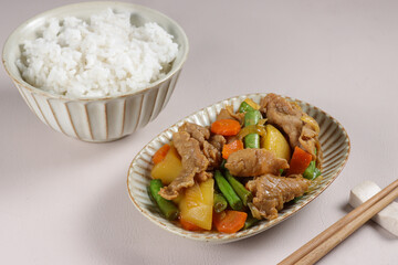 Nikujaga is Japanese Meat and Potato Stew, Served With Rice. One Of The Most Iconic Home Cooked Dish in Japan.