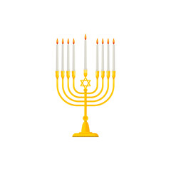 Candle holder on isolated background, Vector illustration.