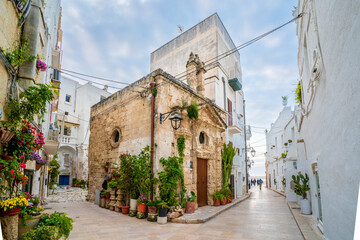 The old city of Monopoli Town in Italy