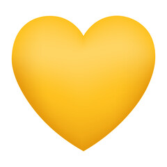 Yellow heart emoji isolated on white background. Emoticons symbol modern, simple, vector, printed on paper. icon for website design, mobile app, and UI. Vector Illustration