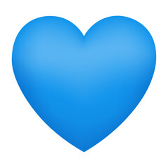 Blue heart emoji isolated on white background. Emoticons symbol modern, simple, vector, printed on paper. icon for website design, mobile app, and UI. Vector Illustration