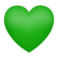 Green heart emoji isolated on white background. Emoticons symbol modern, simple, vector, printed on paper. icon for website design, mobile app, and UI. Vector Illustration