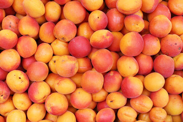natural background of fresh apricots