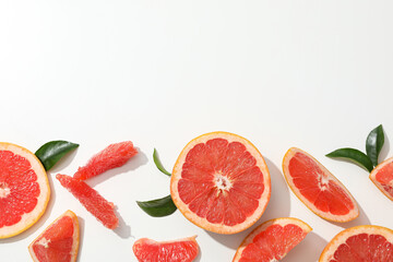Juicy summer fruit - grapefruit, concept of fresh food