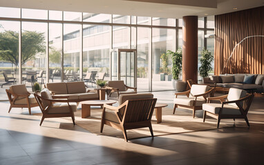 Comfortable seating areas within the lobby