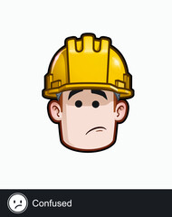 Construction Worker - Expressions - Concerned - Confused