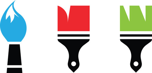Colored Brush Icons