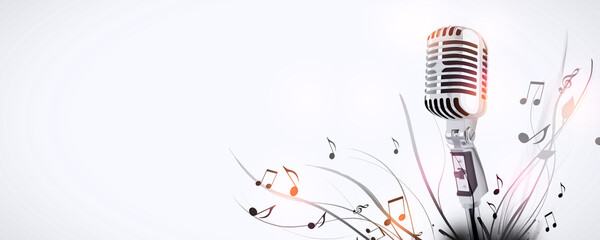 microphone melody banner
