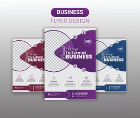 Vector A4 modern business flyer design