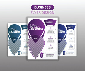 Vector A4 modern business flyer design