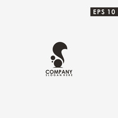 Abstract Squirrel Logo Design Vector Template. Modern Design. Vector Illustration