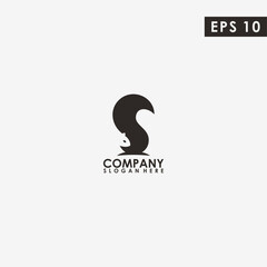 Abstract Squirrel Logo Design Vector Template. Modern Design. Vector Illustration