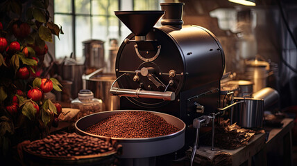 Fototapeta na wymiar Flawless Espresso: Brewing Perfection at the Cafe