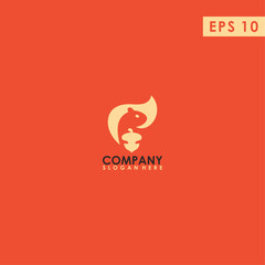 Acorn Of Squirrel Logo Design Vector Template. Modern Design. Vector Illustration