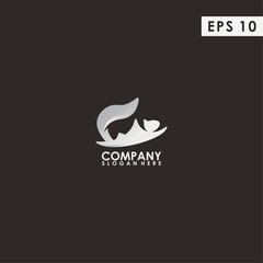 Squirrel Logo Design Vector Template With Luxury Silver Colour. Modern Design. Vector Illustration
