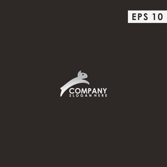 Squirrel Logo Design Vector Template With Luxury Silver Colour. Modern Design. Vector Illustration