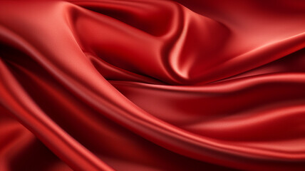 Obraz premium Luxury red satin smooth fabric background
