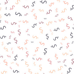 Seamless abstract Ş letter vector geometric pattern. Colorful letters on white background. Random order. Gift wrapping paper, fabric, poster. Bed linen and interior. School and learning theme.