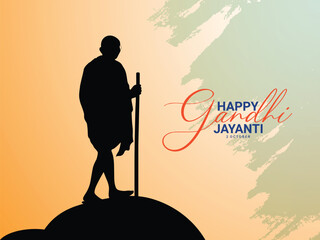 Happy gandhi jayanti vector illustration