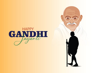 Realistic vector illustration happy gandhi jayanti