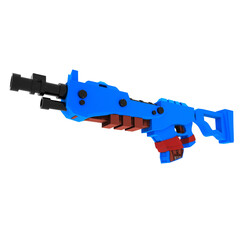 3d gamming gun render toy gun
