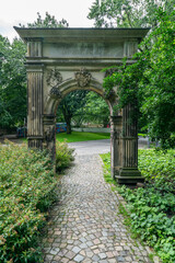 stone path in the park hamburg 