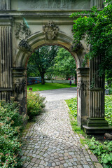 stone path in the park hamburg 