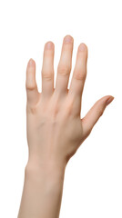One women's hand with perfect manicure and skin, sign of luxury and style. Great for fashion and beauty brands concept.