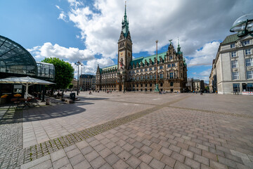 city cathedral in the evening Hamburg 