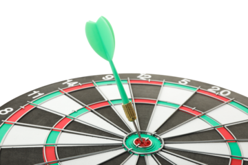 PNG, Darts target in business concept, isolated on white background