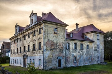Chateau in Ocice, near Bolsawiec in Poland - 641276212