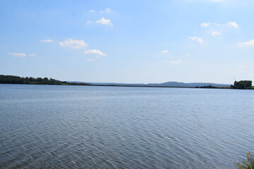 Lac du Mirgenbach, reservoir lake at village Cattenom