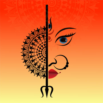Happy Durga Puja Background Design