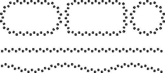 hoof footprint track frame with copy space