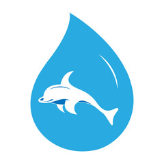 
the dolphin icon vector design
