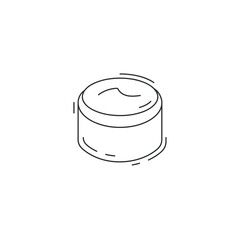 cosmetic cream line icon. skin cream thin line icon.
