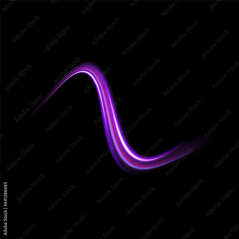 Poster light and stripes moving fast over dark background. modern abstract high-speed movement. colorful dy